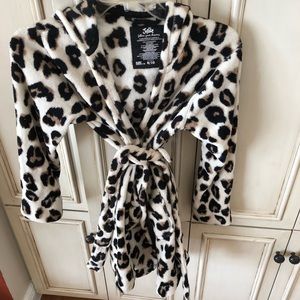 Little Girls Justice Fuzzy Leopard Robe